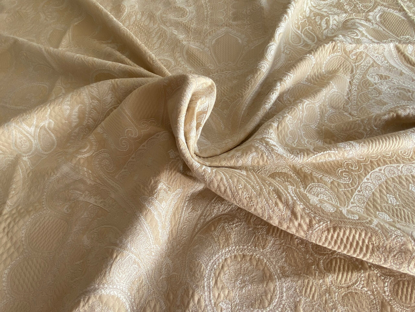 Scalamandre Old World Weaver Belluno White Damask - 1.5yd X 54 inches