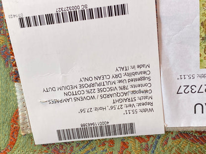 by yard Scalamandre Dragon Tablea Spring Multi Lampas Chinoserie Green MSRP USD 716/y