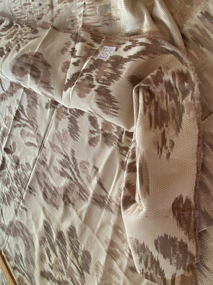 Scalamandre Visby Beige Silver Gold Old World Weavers 100% Silk Lampas - 1 Yard 2 Inches Berkbox65