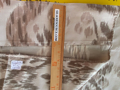 Scalamandre Visby Beige Silver Gold Old World Weavers 100% Silk Lampas - 1 Yard 2 Inches Berkbox65