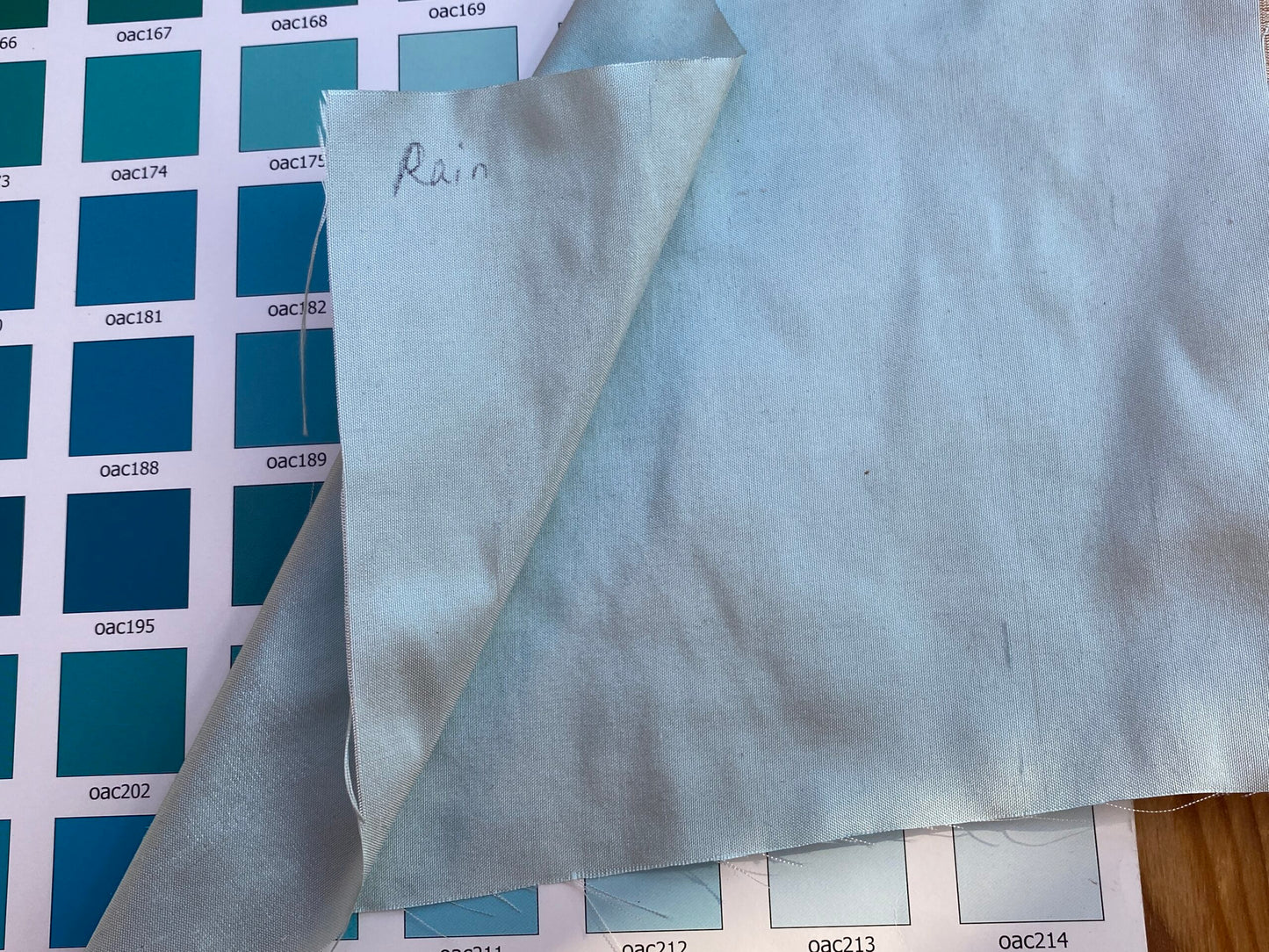 High end Shangri-la 100% Silk Dupionni Rain Blue Radiance Pale Blue MSRP USD 184/Y