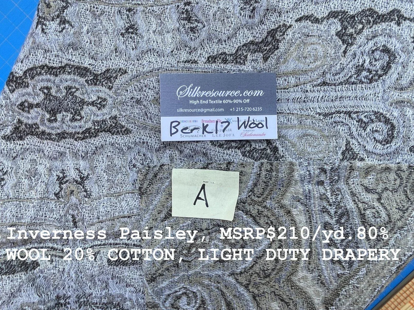 21 Berkbox17 Scalamandre Wool Iverness Paisley Green