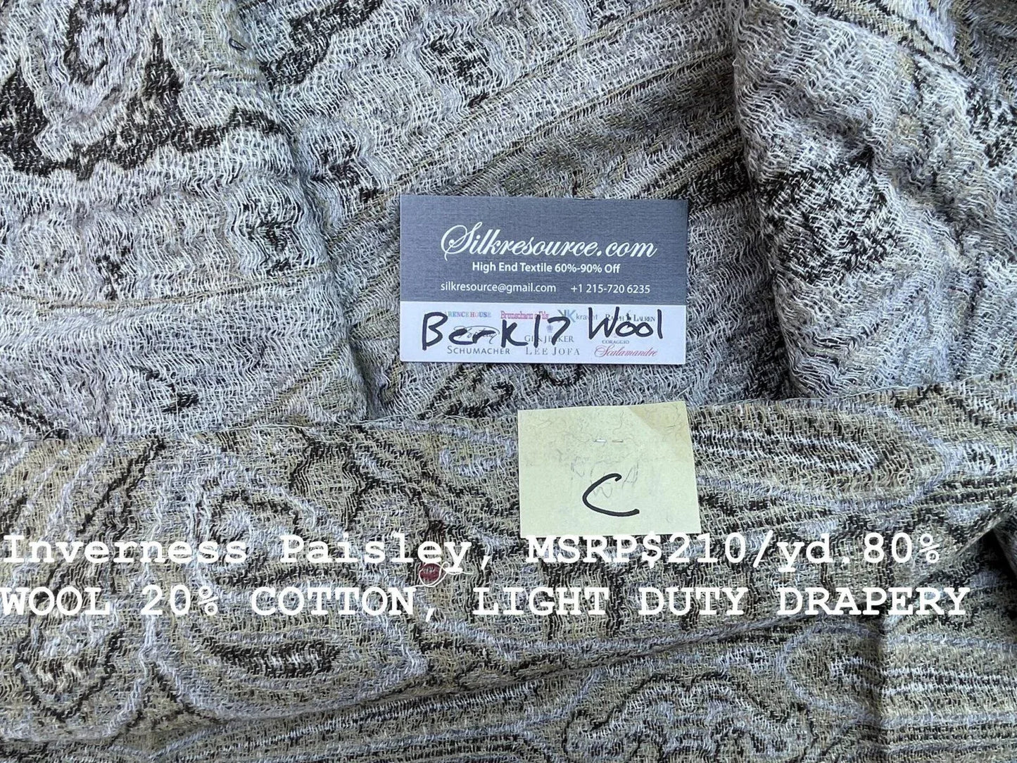 23 Berkbox17 Scalamandre Wool Iverness Paisley Green