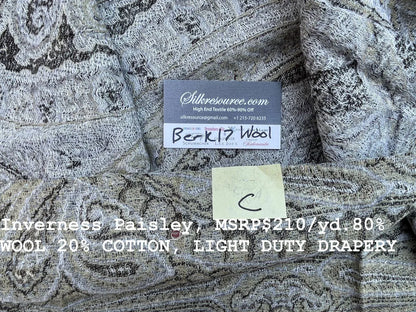 23 Berkbox17 Scalamandre Wool Iverness Paisley Green