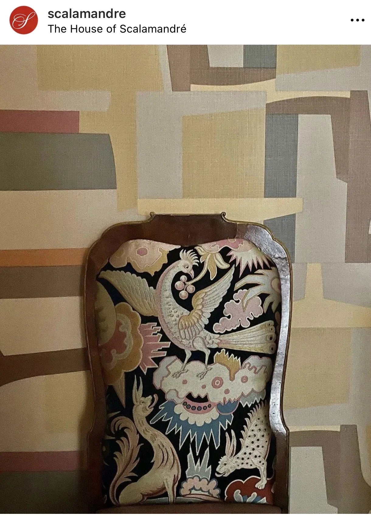 Clarence House Chinon Tapestry Pom &amp; Lotus Acanthus Flora Noir MSRP USD 396/Y