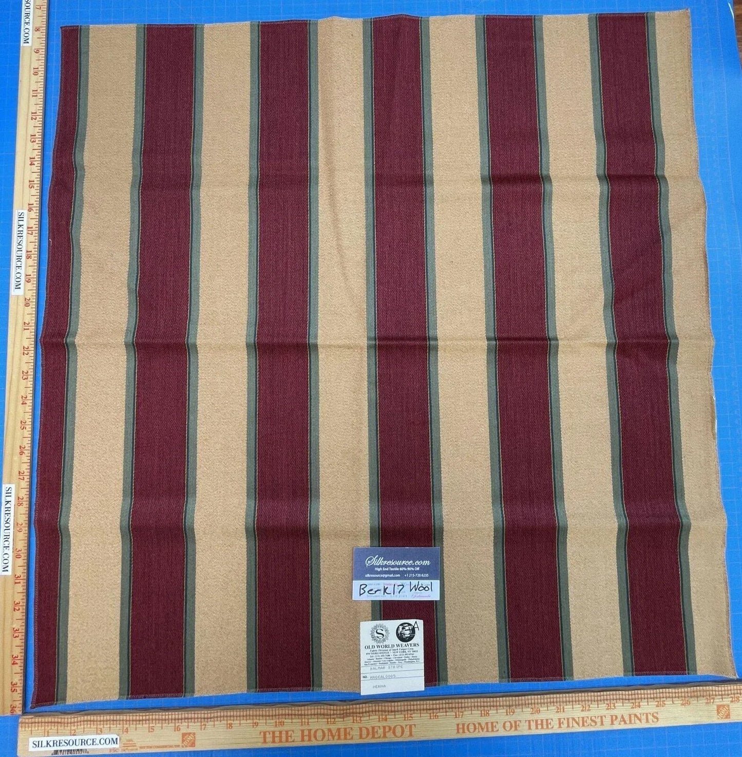 25 Berkbox17 Scalamandre Wool Kalmar Stripe Henna