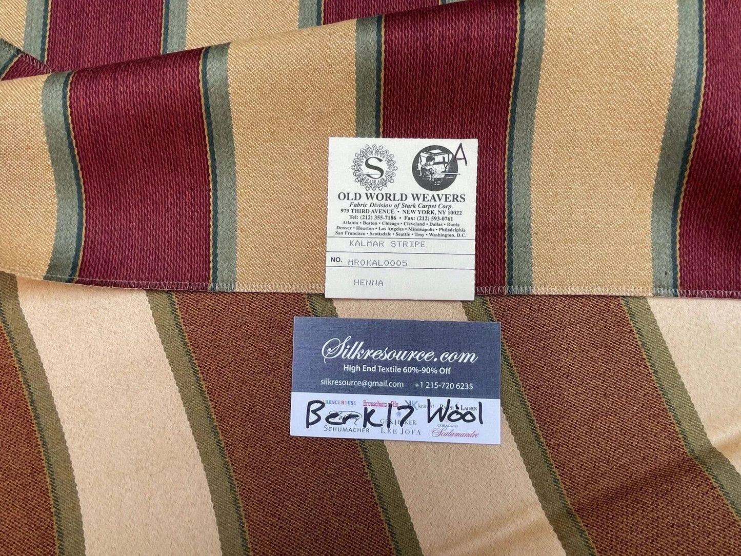 25 Berkbox17 Scalamandre Wool Kalmar Stripe Henna