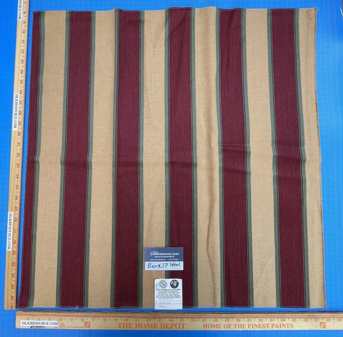25 Berkbox17 Scalamandre Wool Kalmar Stripe Henna
