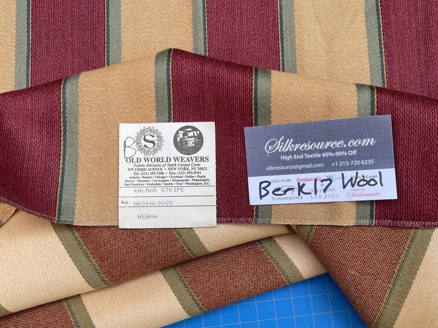 25 Berkbox17 Scalamandre Wool Kalmar Stripe Henna