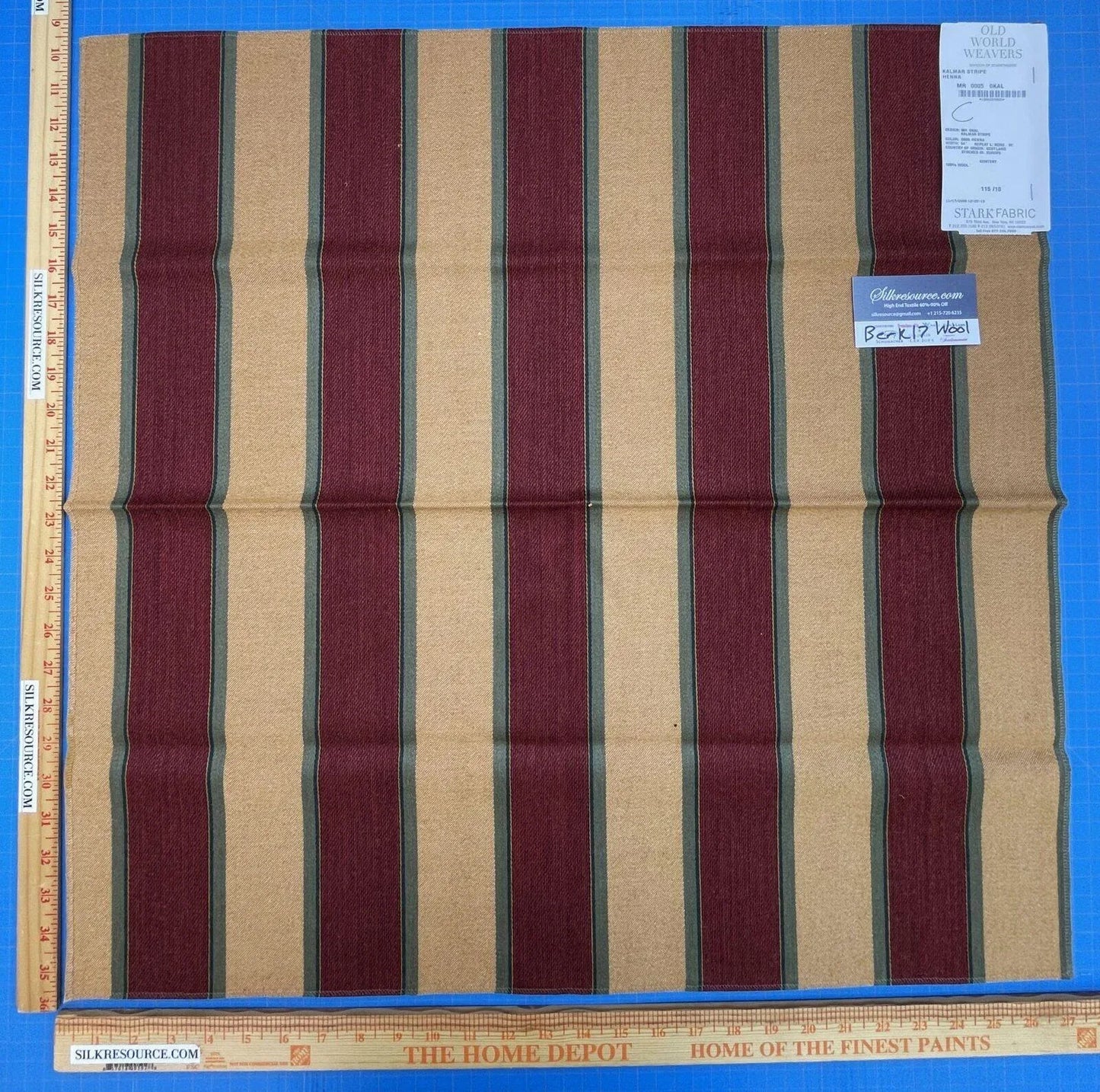 25 Berkbox17 Scalamandre Wool Kalmar Stripe Henna