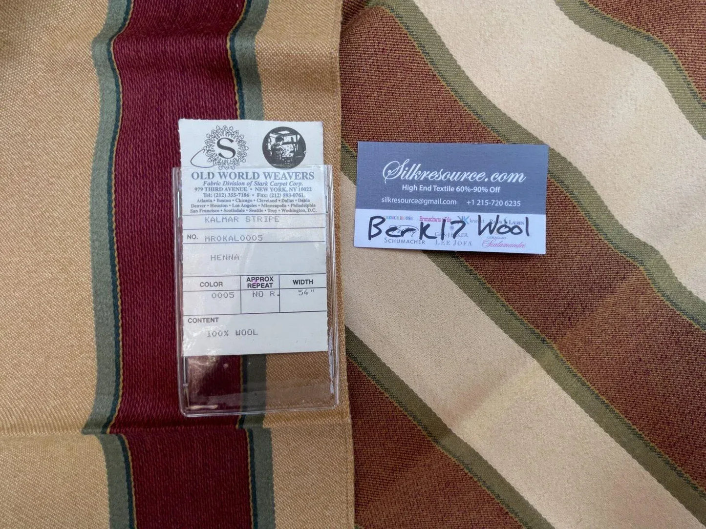 25 Berkbox17 Scalamandre Wool Kalmar Stripe Henna