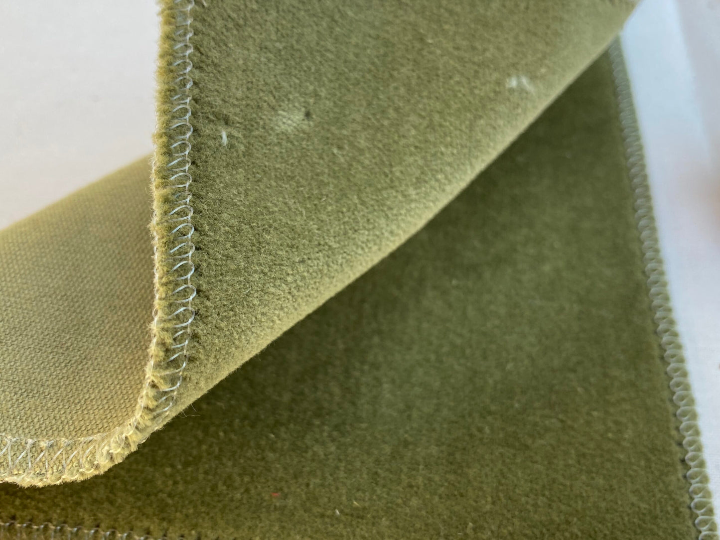 Designer Woodland Velvet in Golden Grass Green 100% Cotton