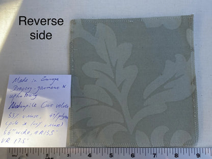 Designer Vienna Evening Icy Aqua Blue Green Cut Velvet