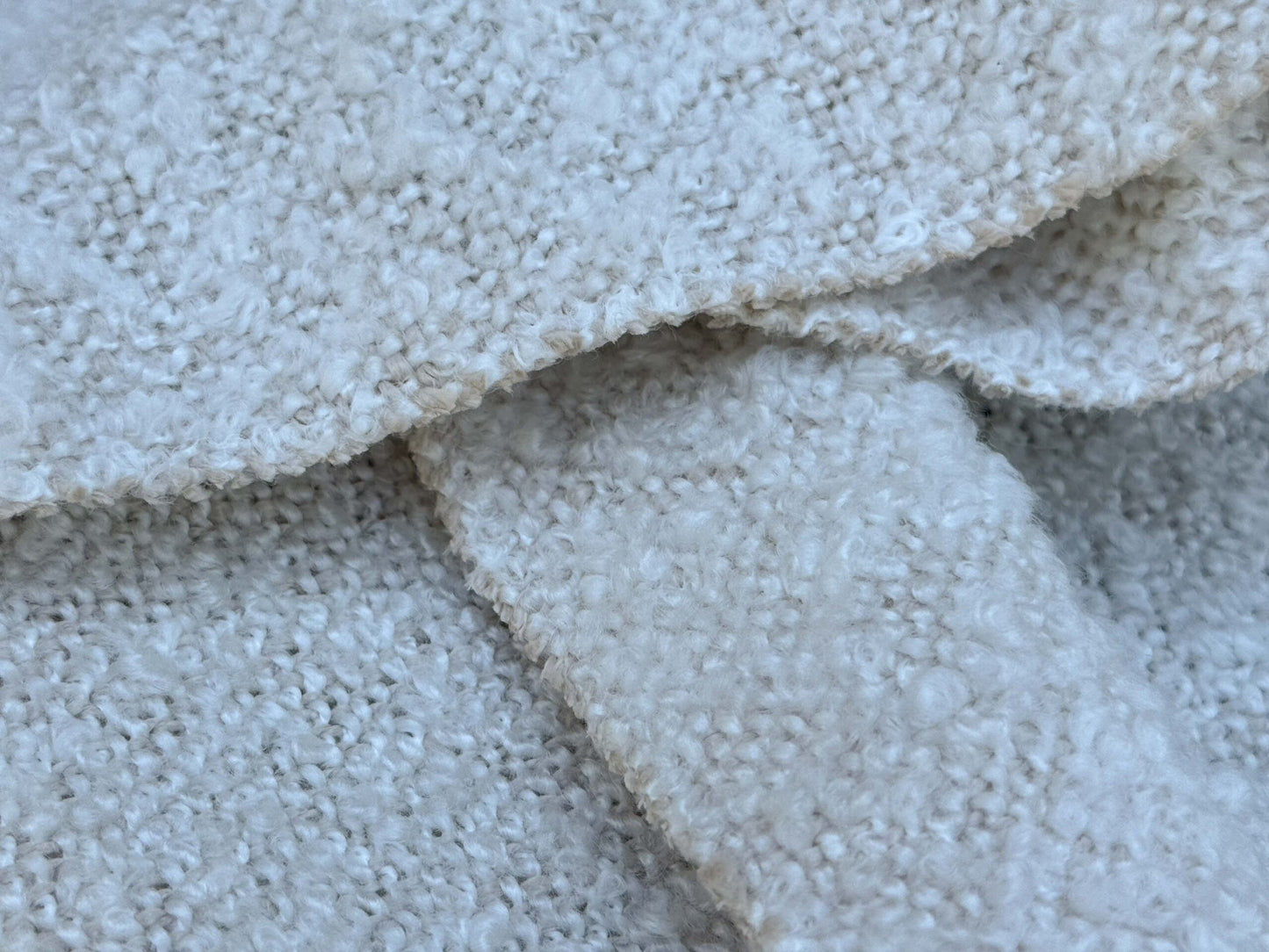 1 Berkbox108 Scalamandre Alhambra Mijo Cream White Solid Texture 2.4yd x54 wide