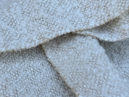 1 Berkbox108 Scalamandre Alhambra Mijo Cream White Solid Texture 2.4yd x54 wide