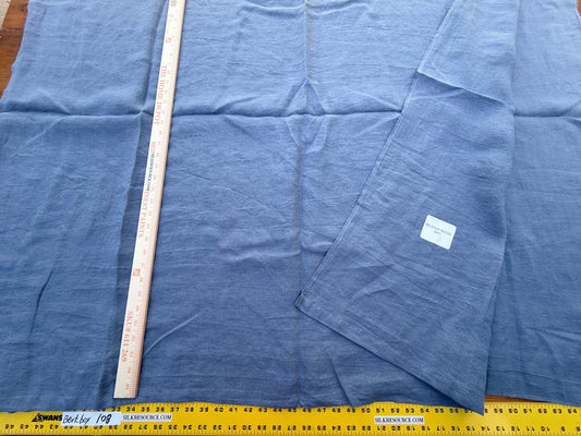 3 Berkbox108 Scalamandre Alhambra Nicos Sky Blue Sheers Linen Solid 2.4yd x54 wide