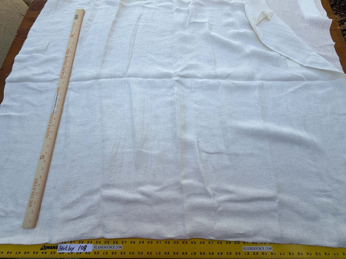 4 Berkbox108 Scalamandre Alhambra Sorgo Cream White Linen Sheers Solid Texture 2.4yd x54 wide