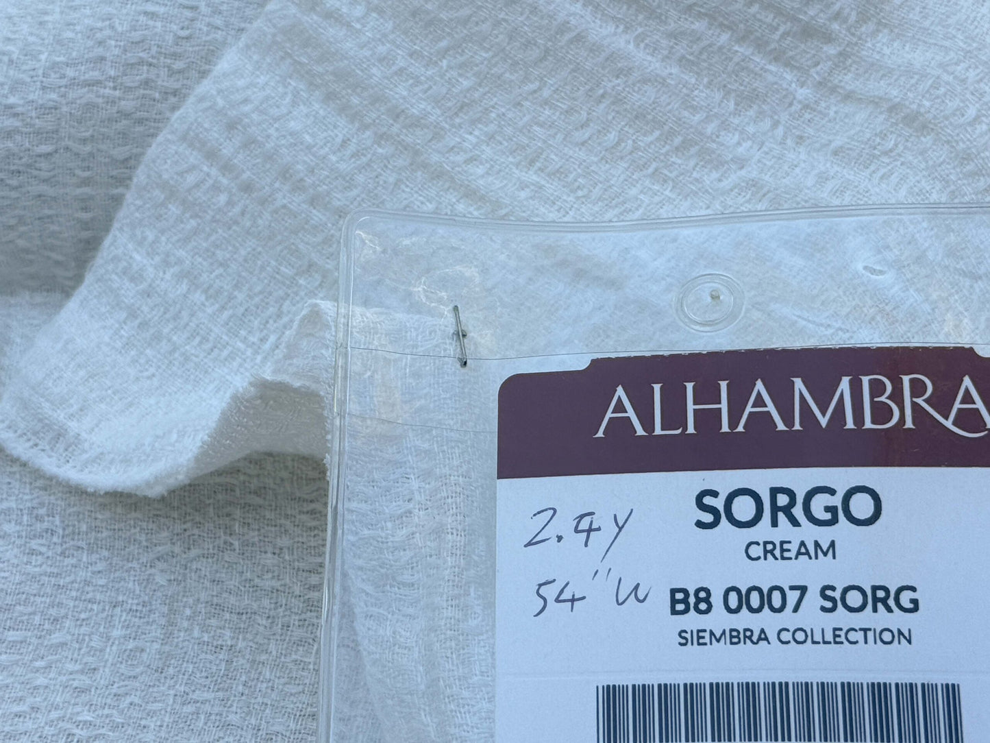 4 Berkbox108 Scalamandre Alhambra Sorgo Cream White Linen Sheers Solid Texture 2.4yd x54 wide