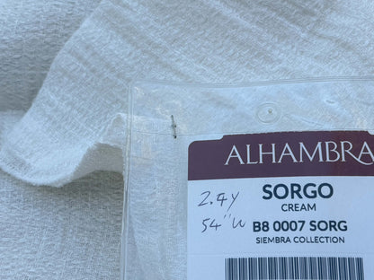 4 Berkbox108 Scalamandre Alhambra Sorgo Cream White Linen Sheers Solid Texture 2.4yd x54 wide