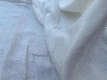 4 Berkbox108 Scalamandre Alhambra Sorgo Cream White Linen Sheers Solid Texture 2.4yd x54 wide