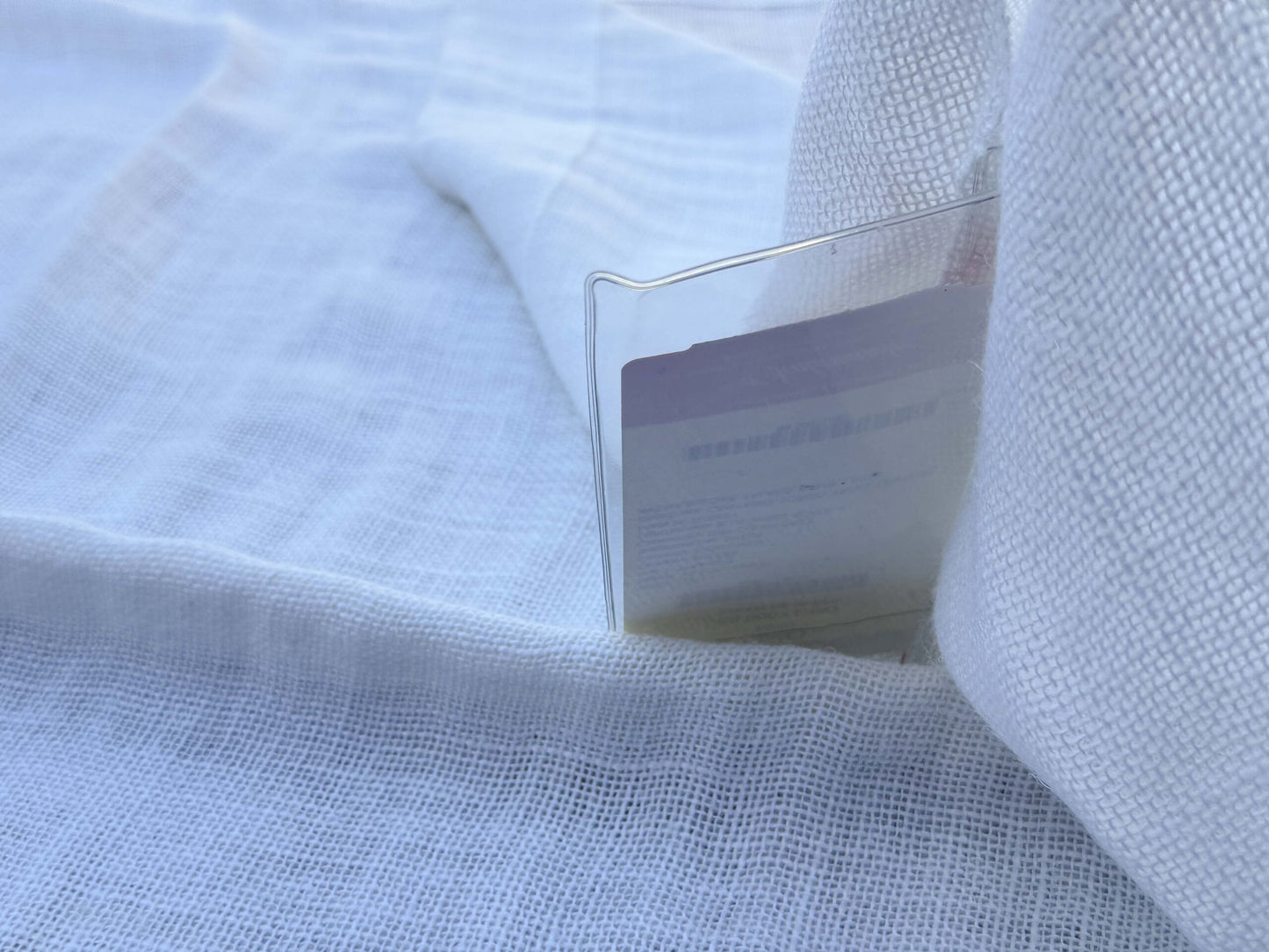 6 Berkbox108 Scalamandre Alhambra Lino Swan White Sheer Linen Solid Texture 2.4yd x54" wide