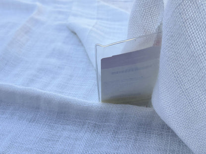 6 Berkbox108 Scalamandre Alhambra Lino Swan White Sheer Linen Solid Texture 2.4yd x54" wide