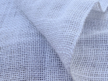 6 Berkbox108 Scalamandre Alhambra Lino Swan White Sheer Linen Solid Texture 2.4yd x54" wide