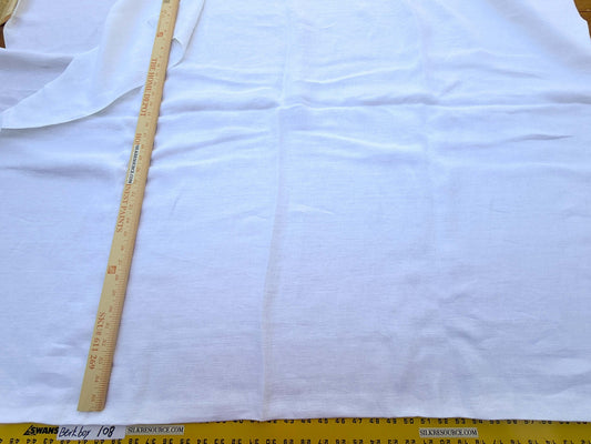 8 Berkbox108 Scalamandre Alhambra Avena Swan Sheers White Linen Stripe Solid Texture 2.4yd x54" wide
