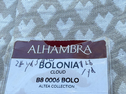1 Berkbox109 Scalamandre Alhambra Bolonia Cloud Linen Gray White Small Scale Texture 2.4yd x54" wide