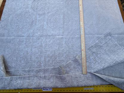 2 Berkbox109 Scalamandre Christian Fischbacher Orient Damask Pearl Grey Polyester 2.4yd x54" wide