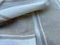 3 Berkbox109 Scalamandre Alhambra Polop Linen Beige Cream Wide Stripe 2.4yd x54" wide