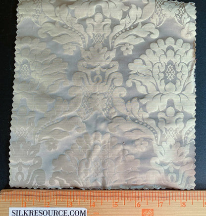 High End Veranda Renaissance Damask 100% Silk Taupe Beige