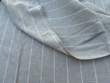 4 Berkbox109 Scalamandre Alhambra Algar Linen Beige Stripe Cotton  2.4yd x54" wide
