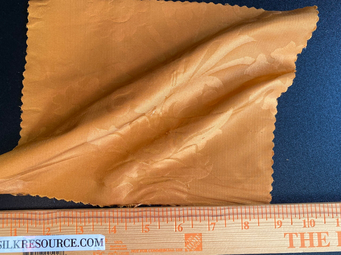 Simple Greek Damask 100% Silk Sunset Red Gold Rose