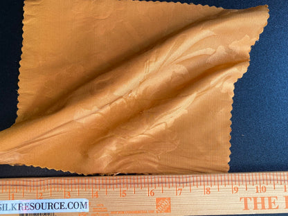 Simple Greek Damask 100% Silk Sunset Red Gold Rose