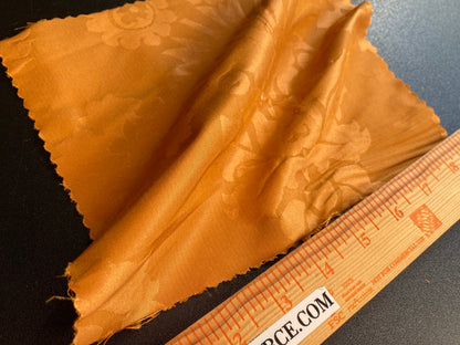 Simple Greek Damask 100% Silk Sunset Red Gold Rose