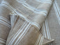 6 Berkbox109 Scalamandre Alhambra Negret Linen Beige White Cotton Stripe  2.4yd x54" wide