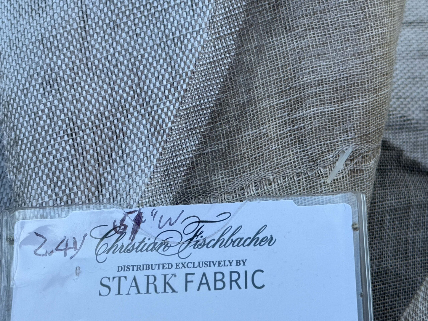 12 Berkbox109 Scalamandre Christian Fischbacher Losanghe Twig Sheer Gray Diamond Ogee  2.4yd x54" wide