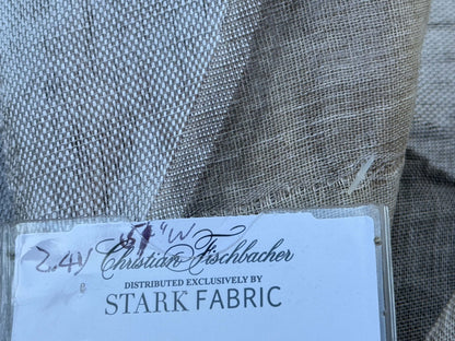 12 Berkbox109 Scalamandre Christian Fischbacher Losanghe Twig Sheer Gray Diamond Ogee  2.4yd x54" wide