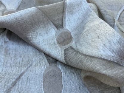 12 Berkbox109 Scalamandre Christian Fischbacher Losanghe Twig Sheer Gray Diamond Ogee  2.4yd x54" wide