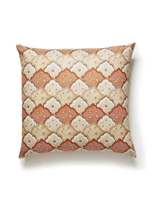 Scalamandre Akira 22 X 22 - Cognac Decorative Pillow