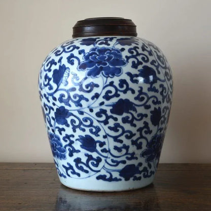 10Y+ Duralee Blossom Chinoiserie Porcelain print cotton INDIGO BLUE white by Thomas PAUL
