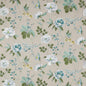 Manuel Canovas Paris Talmont Jade Embroidery Blue White Green Yellow on Beige Botanical Foliage MSRP USD384/y