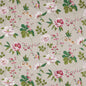 Manuel Canovas Paris Talmont Rose Embroidery Pink Green White on Beige Botanical Foliage MSRP USD364/y