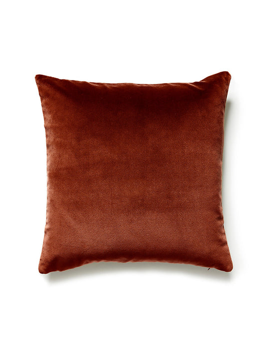 Scalamandre Torino Velvet 22 X 22 - Paprika Decorative Pillow