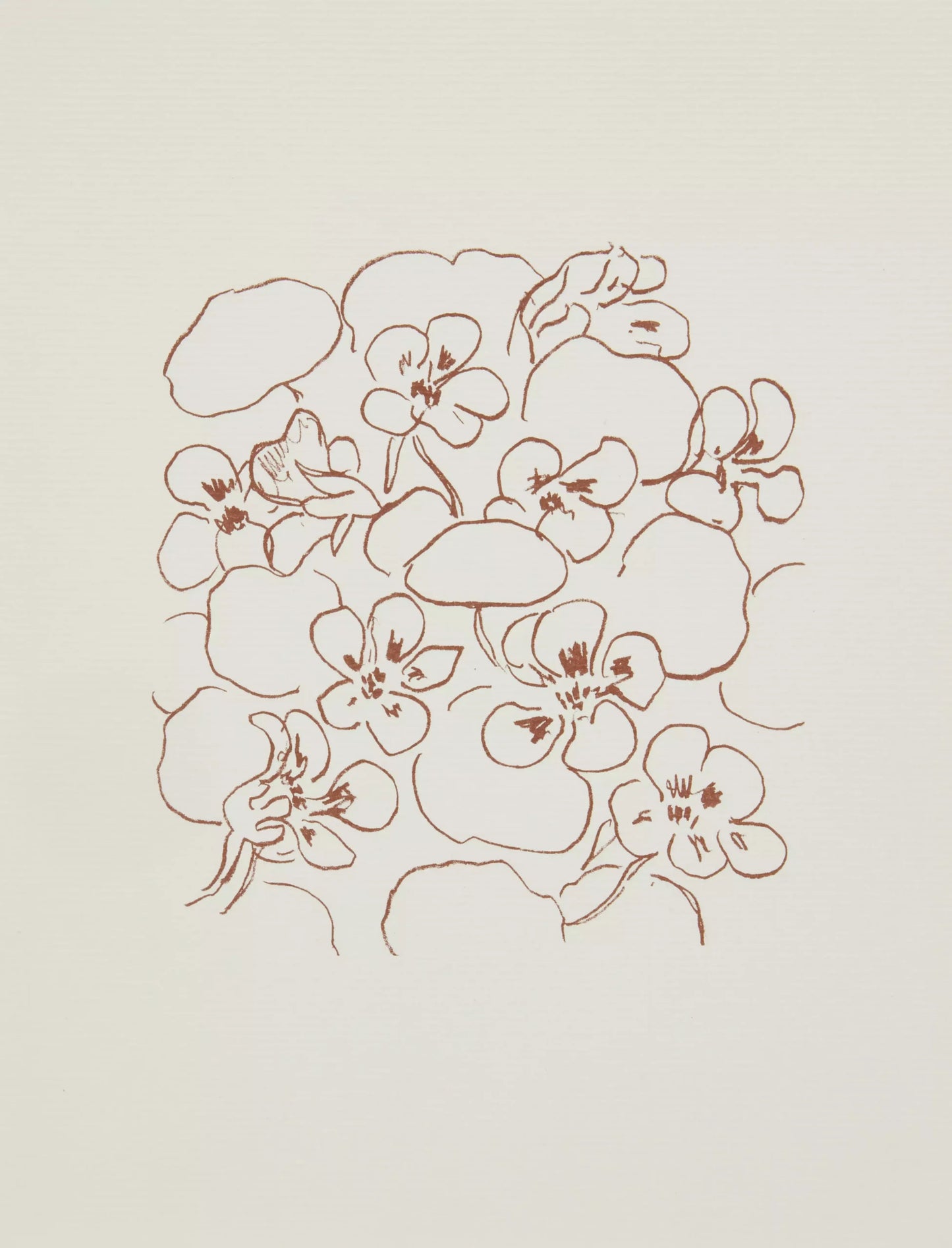 Scalamandre Phoebe Red Silk Brocade Rose Matisse Drawing Flora MSRP USD 256