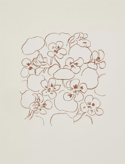 Scalamandre Phoebe Red Silk Brocade Rose Matisse Drawing Flora MSRP USD 256