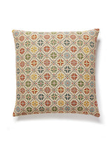 Scalamandre Kirov 22 X 22 - Multi / Cream Decorative Pillow