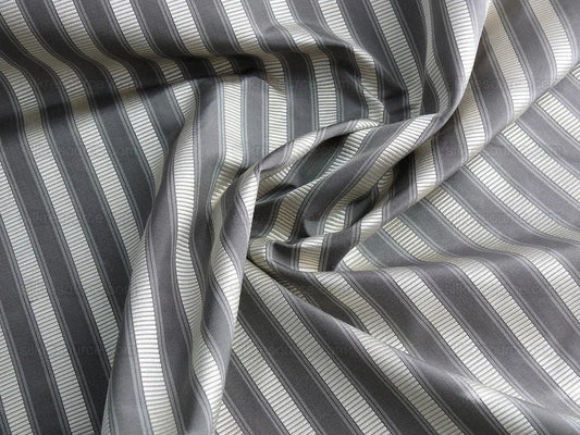 Scalamandre 100% Silk Shirred Stripe Lite Silver MSRPUSD 363/y
