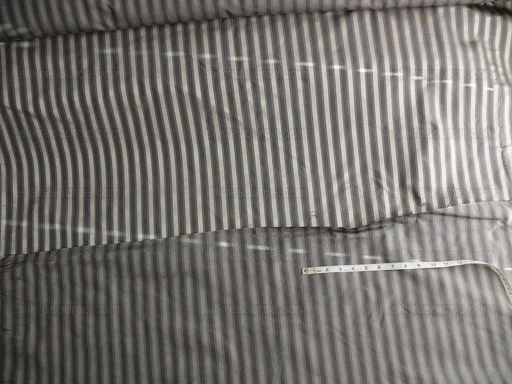 Scalamandre 100% Silk Shirred Stripe Lite Silver MSRPUSD 363/y